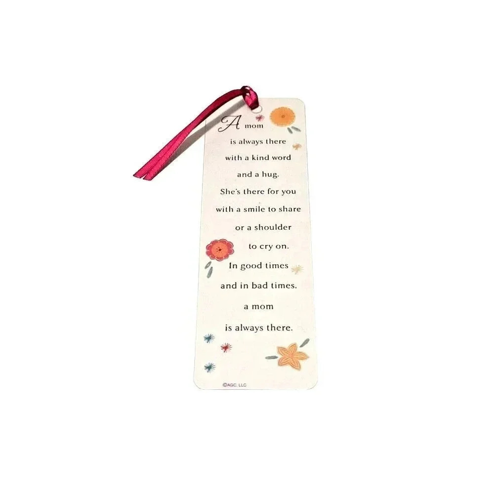 A Mom Bookmark Pink Tassel Vellum Kind Word Hug Shoulder to Cry On Always There